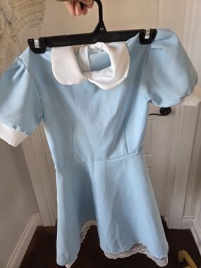 Light ALICE IN WONDERLAND COSTUMS Collar Dress with White Trim